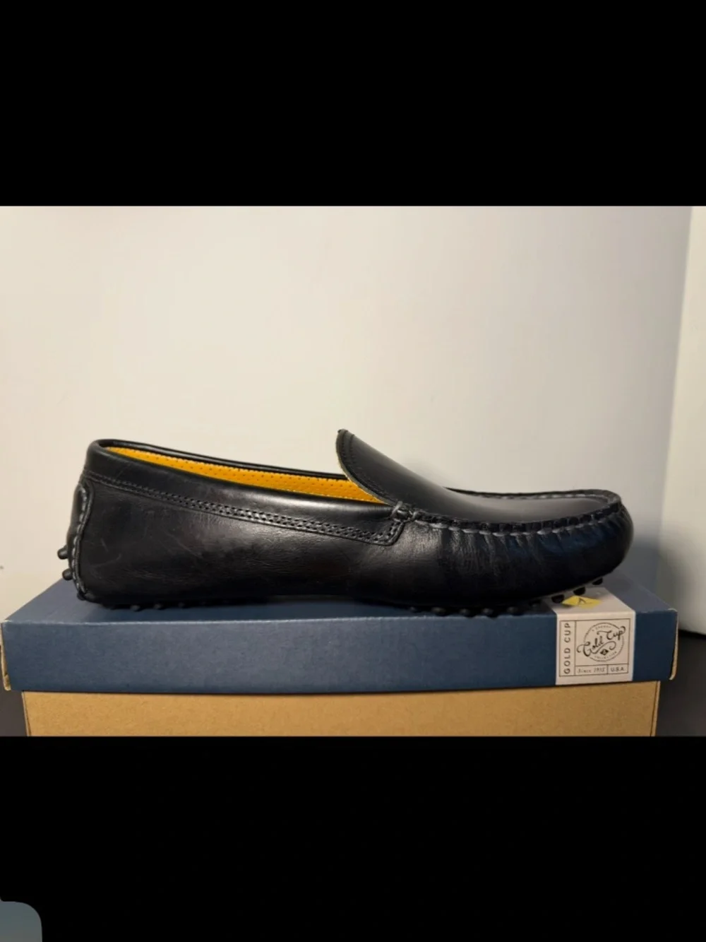 Sperry Gold Cup Meridian Leather Driving Loafers Black Mens 7.5M